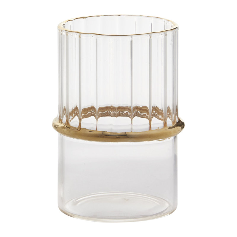 Porte-votive en verre, H 4 po x l 2,75 po x P 2,75 po