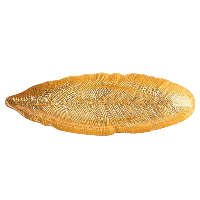 Dayshawn Glass Tray, 1" H x 10" W x 3.5" D