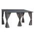 Outdoor Hardtop Metal Gazebo For Patio With Curtains And Mosquito Netting