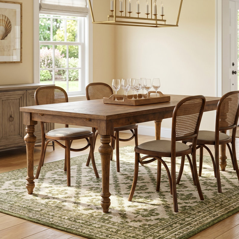Simons Extendable Oak Solid Wood Base Dining Table