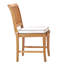 Ensemble bistro 5 pièces en bois de teck avec table carrée 35 po et 4 chaises d'appoint Florence