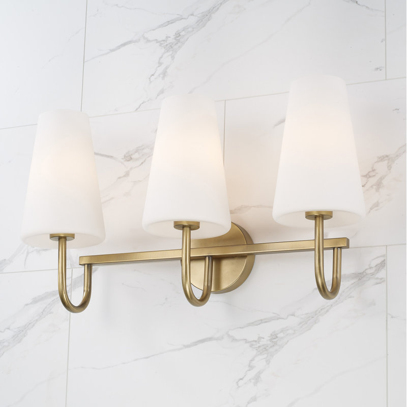 Averitt 3 - Light Dimmable Vanity Light, Aged Brass