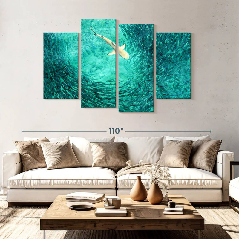 Shark Prey, 54" H x 84" W