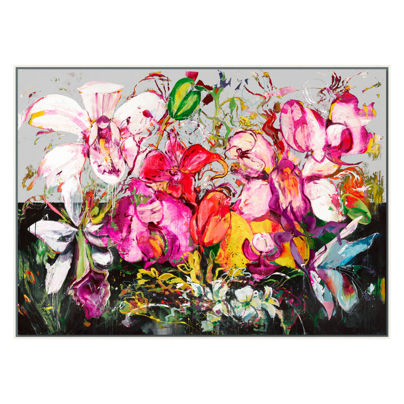 Wildflowers Print by Ngo, PC, White Floater Framed