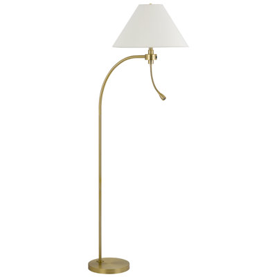 100W 3 way Lyeland mini arc metal floor lamp with gooseneck 2W led reading light -  Everly Quinn, 753932656BC74E7FA52AED66407022CE