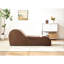 Chaise longue brune confortable - ergonomique, mousse haute, housse lavable amovible au design ergonomique confortable, noyau en mousse