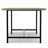 Campbell 72"W Mango Wood Industrial Dining Table, Powder-Coated Metal Base, Rectangle-1565328149