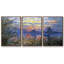 Coucher de soleil sur la seine par Monet - 3 pièces, reproduction sur toile-220457275-220457276