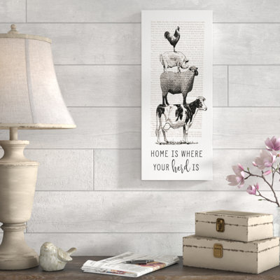 Home is Where Your Herd is Book Animals - impression d'art graphique