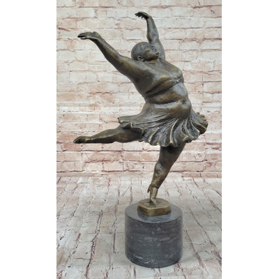 Full Figure Ballerina Ballet Dancer Arabesque Pirouette Bronze Sculpture Statue Original Art