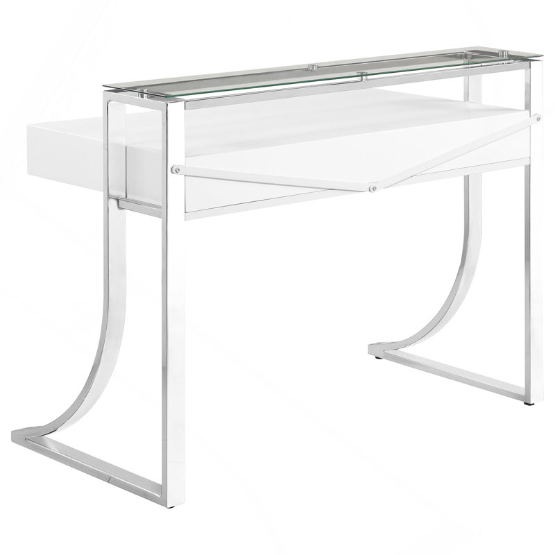 Bureau d'écriture à 2 tiroirs ultrabrillant