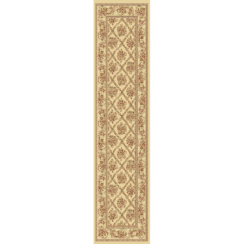 Tapis ivoire checked Atterbury, Tapis de couloir : 2 pi 2 po x 7 pi 7 po