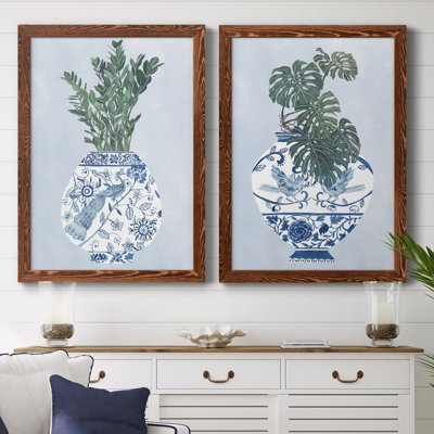 " Moonlight Vase I " 2 - Pieces Painting Print