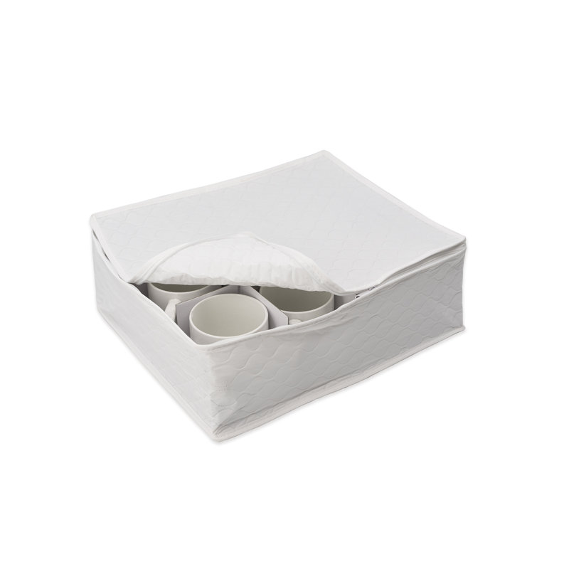 Vinyl Dinnerware Storage Set with Felt Dividers Included