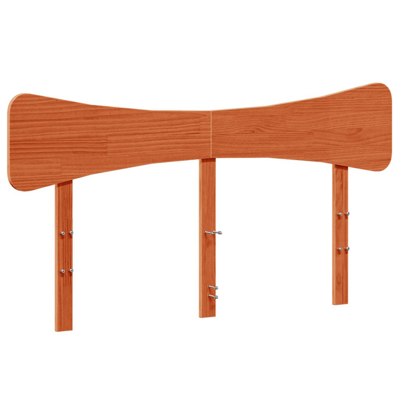 Meleka Solid Wood Headboard, Wax Brown, Double - 140 x 200 cm