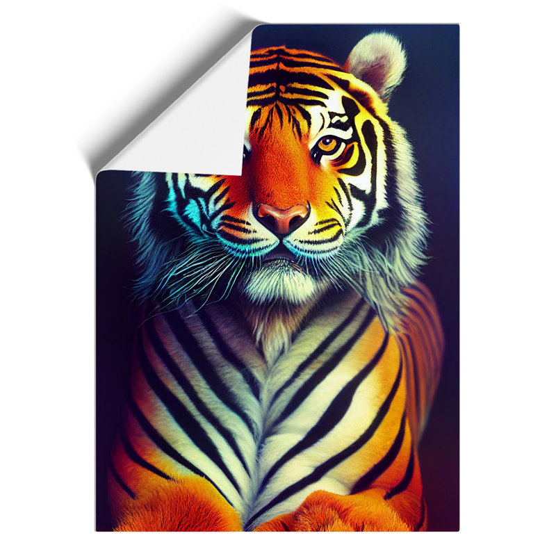 Portrait of a Tiger No.1 - Wall Art, 29.7cm H x 21cm W x 3cm D, Paper, No Matte