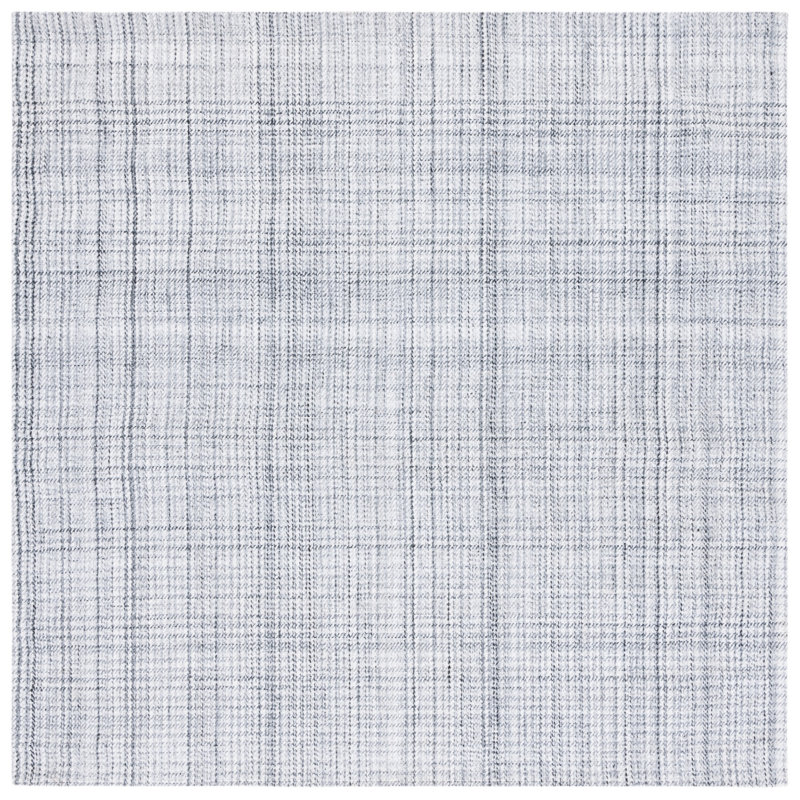 Earica Hand Woven Performance Plaid Area Rug, Square 6'