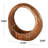 Teak Wood Handmade Round Abstract Decorative Brown Sculpture
