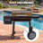 Feasto Charcoal Barrel Grill With Cover, Golden-132713954