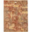 Damask Area Rug in Red