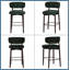 Ensemble de 2 tabourets de bar à hauteur de comptoir de 26 po de couleur verte avec pieds en bois et îlot de cuisine-2120396581-2120396590