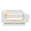 Full-Size Daybed With Drawers, Trundle Bed, Charging Spot, LED Lights, Workstation, And Storage Unit-1047868341