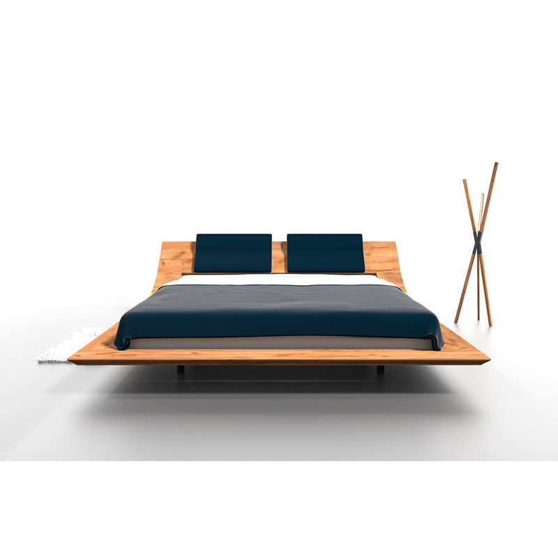 Bed LEBRON Solid Wood, European Kingsize (160 x 200cm), Cherry Brown