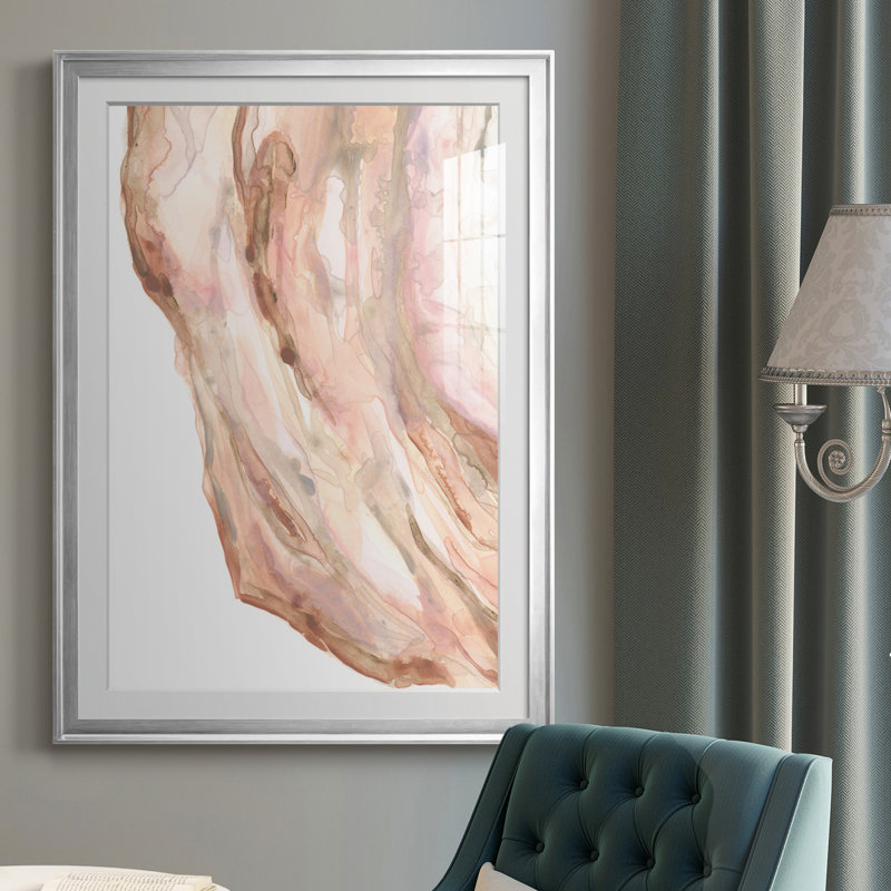 Rose Quartz II - reproduction de cadre photo, Argent, H 36,5 po x l 26,5 po x P 1 po