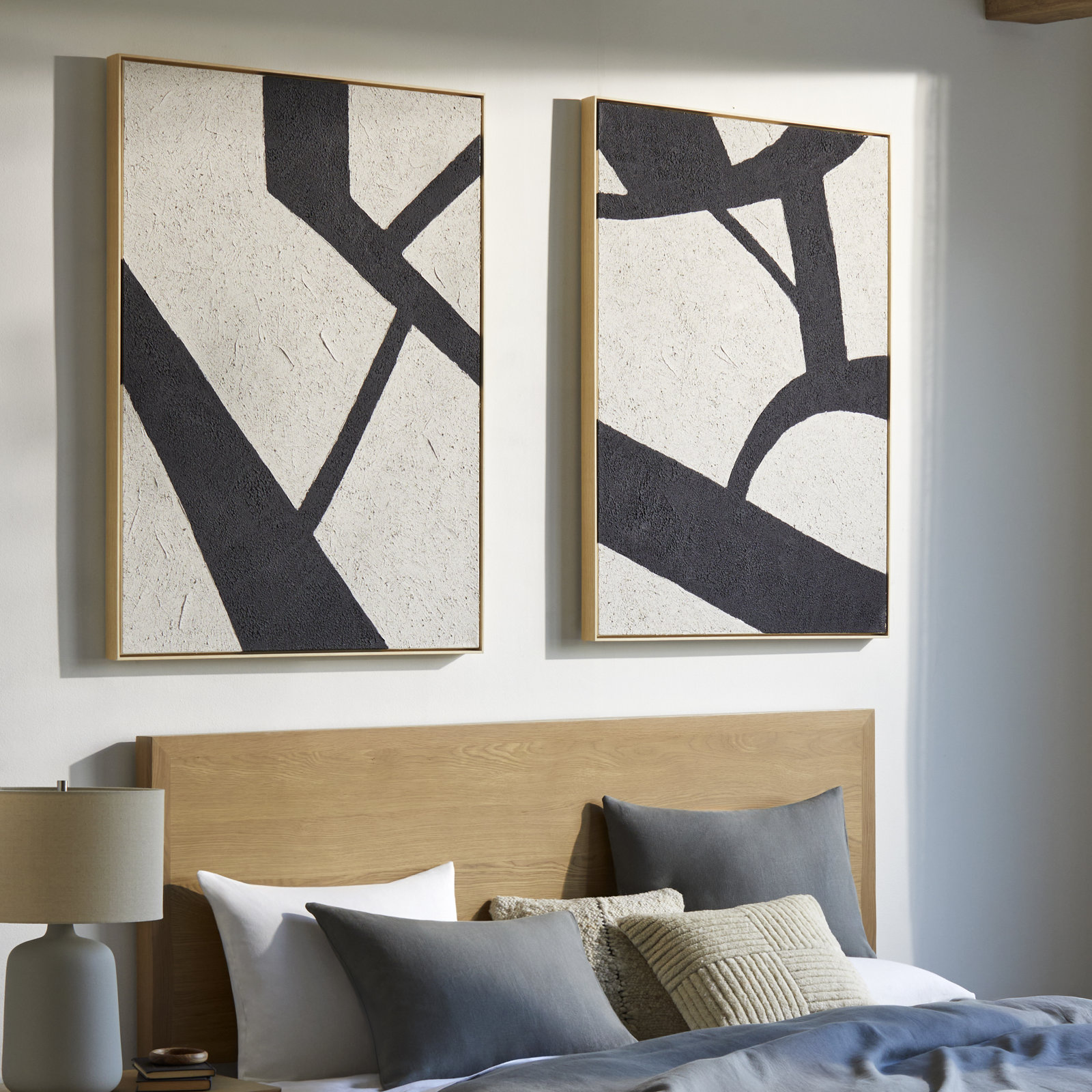 Lucero "Abstract" 2-Piece Canvas Print, Brown Framed, 48" H x 36" W