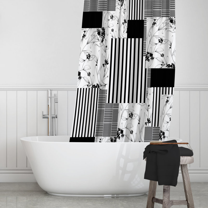 Striped Shower Curtain, 72" H x 70" W