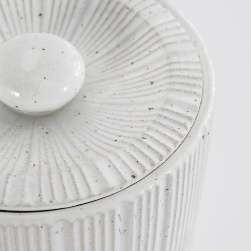 Holgate Handmade Earthenware Decorative Urns & Jars, 25cm x 25 cm x 25cm, White