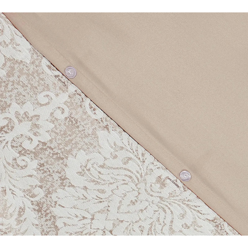 Polyester Floral Duvet Cover, King Duvet Cover + 2 Pillowcases, Mink Floral