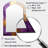 Gold And Purple Lunar Vector I - Abstract Painting Asymmetrical Decorative Mirror, Modern Arch Wall Mirror, Printed Metal Art-604843466