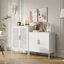 Armoire de rangement en métal blanc, 2 portes réglables, solution réglable, acier laminé à froid, stable pour tout espace, classeur en acier de 45,66 lb, finition blanche, fabrication haute résistance, protège les objets de valeur,