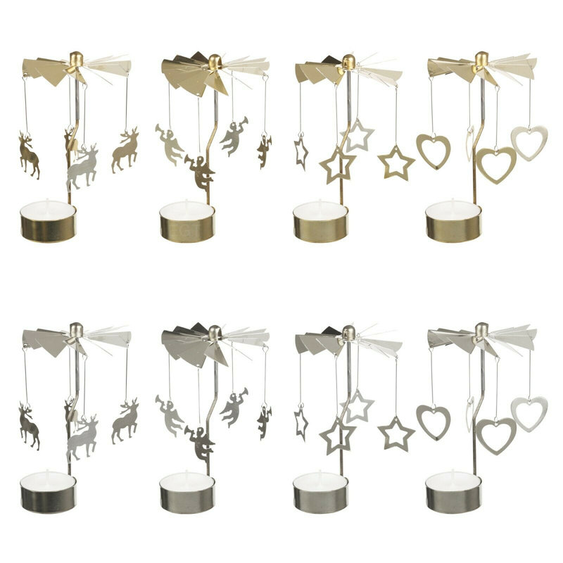 4 Piece Metal Tabletop Tealight Holder Set, Silver