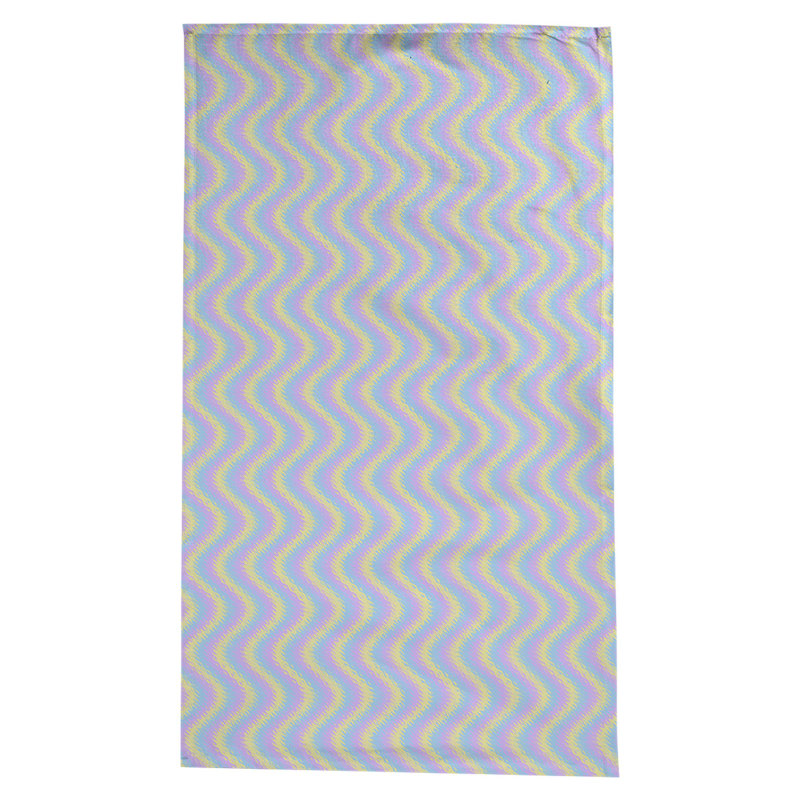 Nappe en coton à chevron 100% avicia, Mauve / jaune pastel