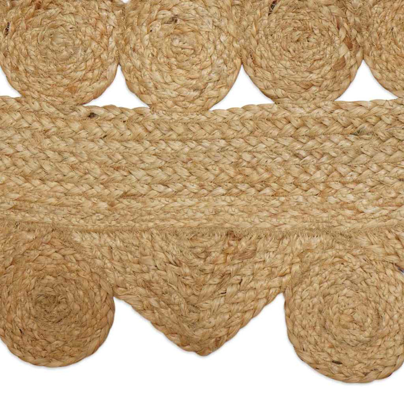 Oval Linen Hand Hooked Area Rug, Oval 100 x 152 cm