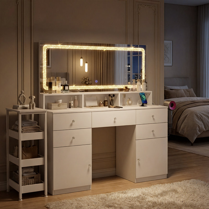 Coiffeuse moderne avec éclairage réglable