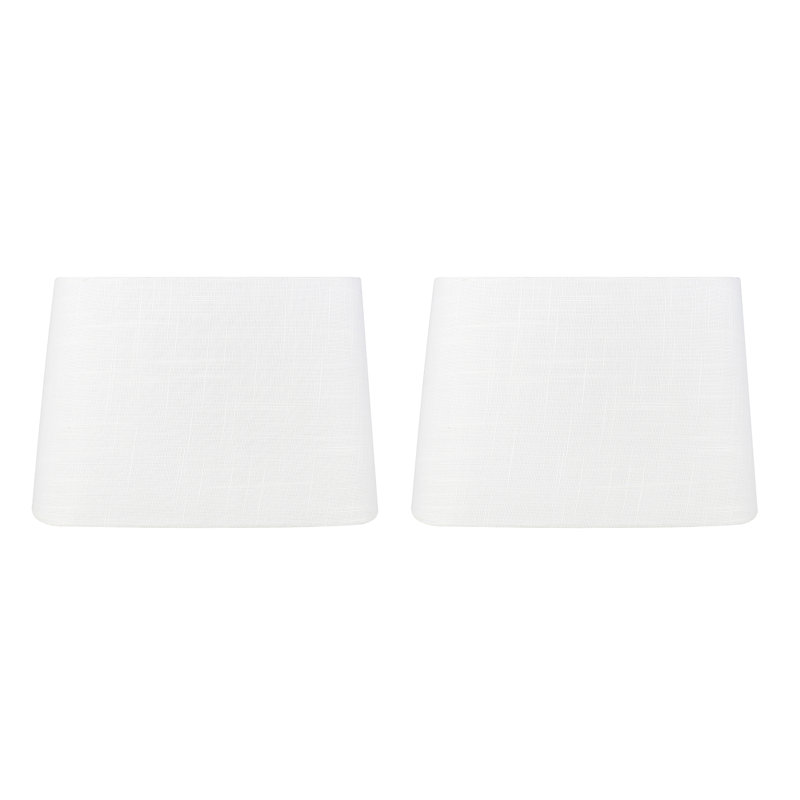 Abat-jour rectangulaire en lin 7 po H (Uno), Blanc cassé