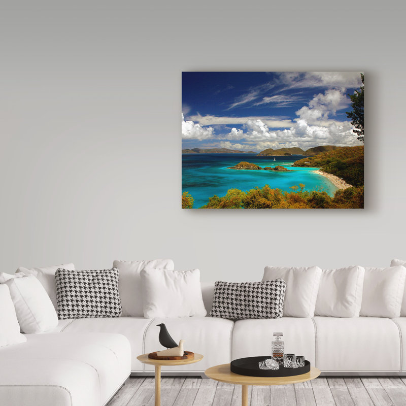 «Trunk Bay» par Garv, reproduction de photo sur toile tendue, H 35 po x l 47 po x P 2 po