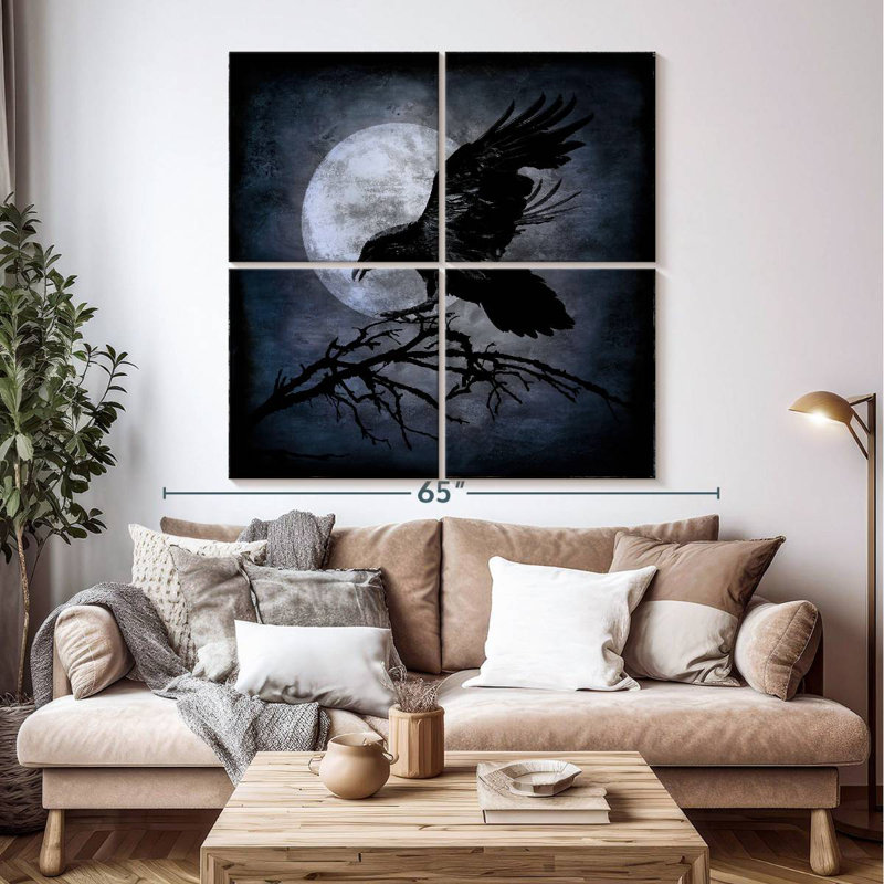 Kelan Moonlight Crow, 50" H x 50" W