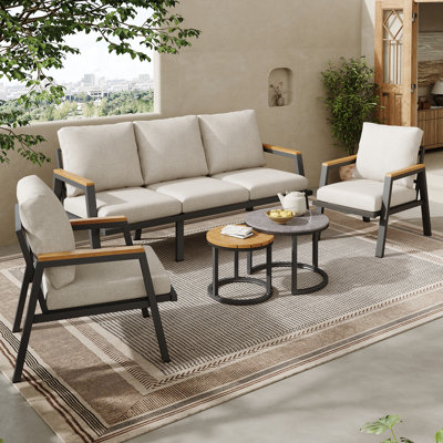 Outdoor Lounge Furniture Set For 5 People