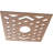 22"OD x 5 3/4"ID x 3/8"T Chevron Wood Fretwork Pierced Ceiling Medallion, Birch-63412026-63412041