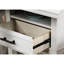 Table à hauteur de comptoir avec tiroirs, support à vin, finition blanche, rectangulaire, mobilier de style pour la salle à manger, blanc, rangement, étable rectangulaire en bois-1711843034-1711843033