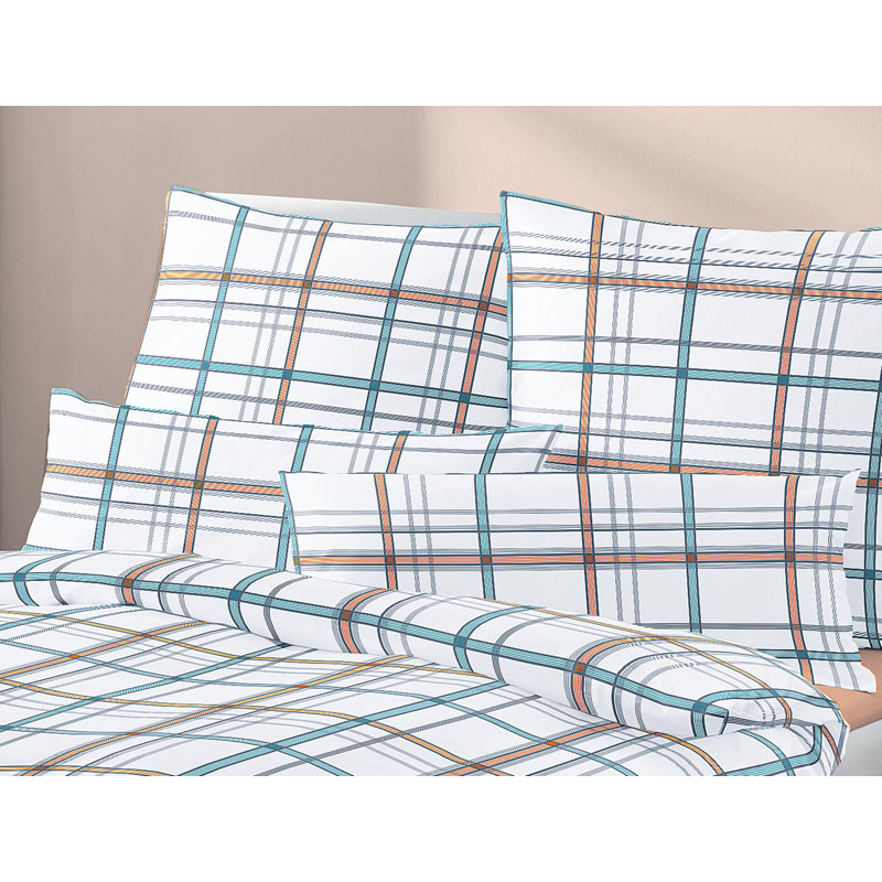 Eco Duvet Cover Set, Single - 1 Pillowcase (80 x 80 cm), Yellow/Blue