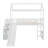 Twin Loft Bed With Two Drawers And Slide, House Bed With Slide