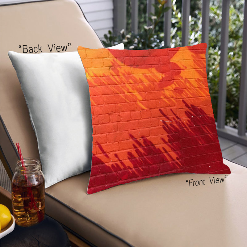 Colour Focus Orange 38 Throw Pillow, Microsuede