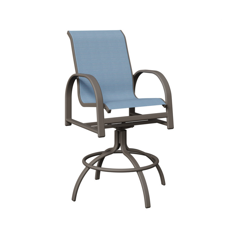 Chaise berçante pivotante Berlin Gardens Murphy Slings, Dupione près de la piscine, Graphite