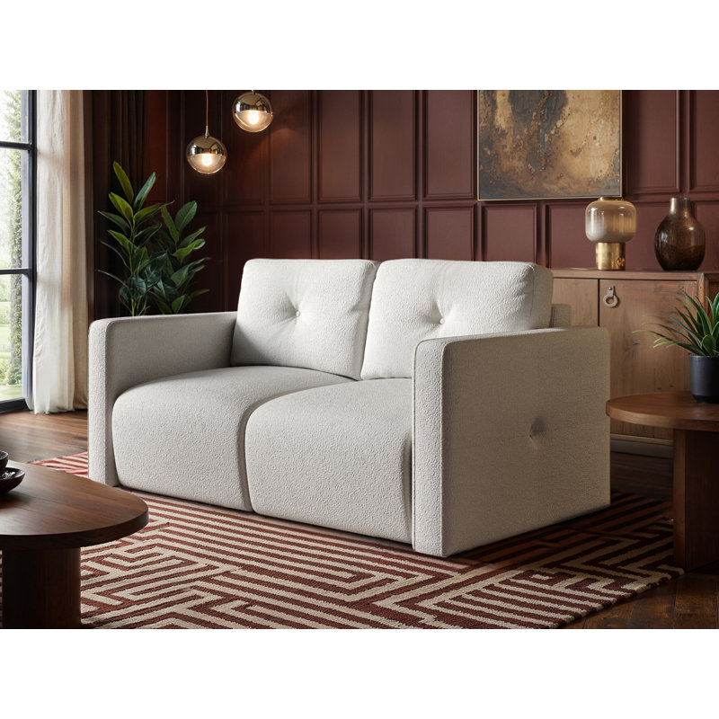 Wilfie 2 Seater Beige Chenille Sofa, Beige