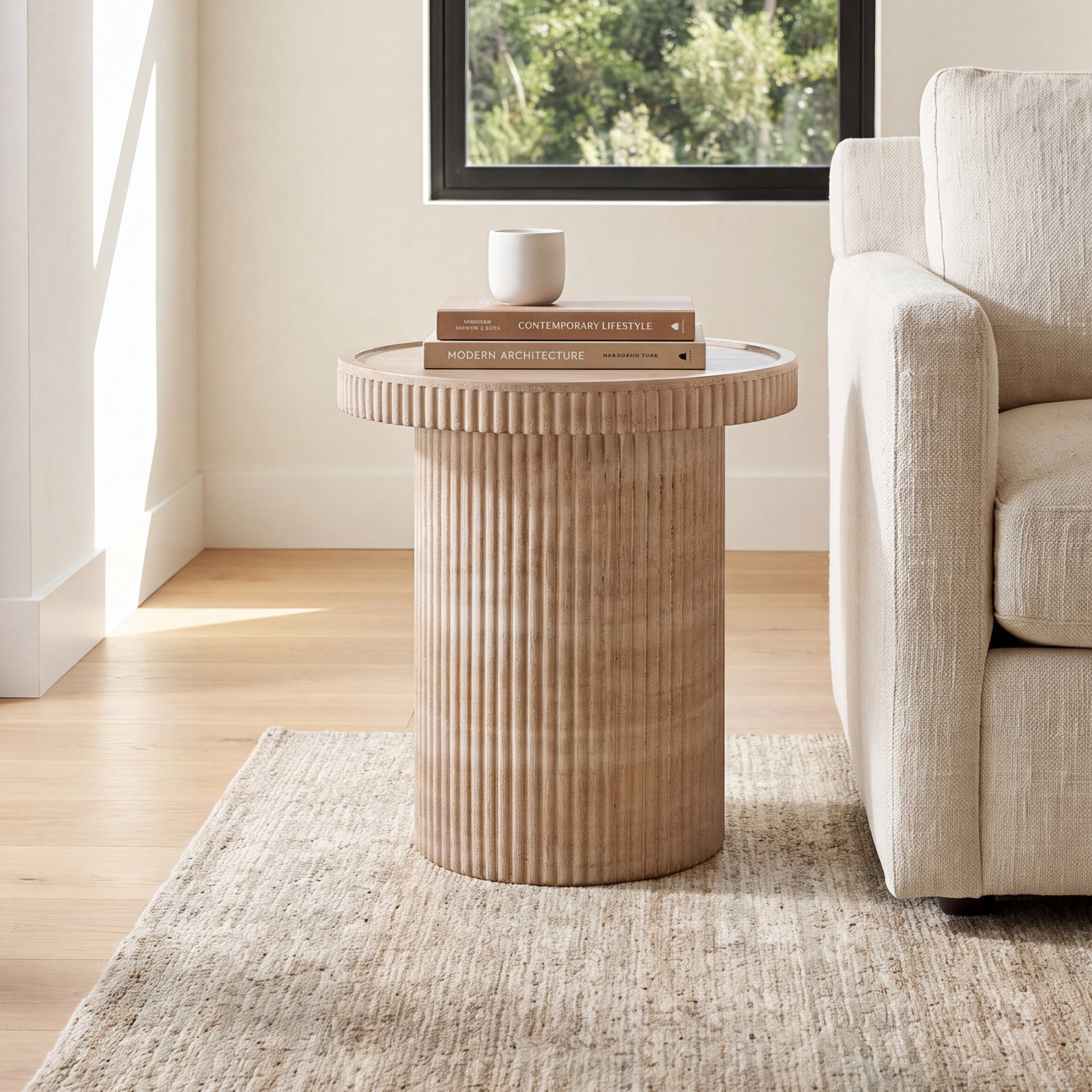 Giaimo End Table, Tan